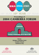 Proceedings of 2004 Canberra Forum